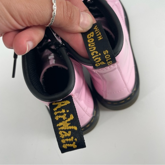 Dr. Martens Girls 1460 Boots Pink Patent Leather Zipped 3 - Picture 10 of 13